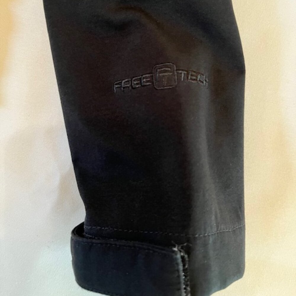 FREE TECH | Women's Softshell Jacket Black Hooded Zip Up Athletic Sz 8-10 -EUC - Picture 11 of 14